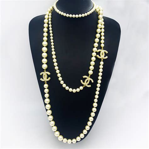 chanel diamond and pearl necklace|Chanel pearl necklaces for women.